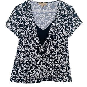 Black white color top